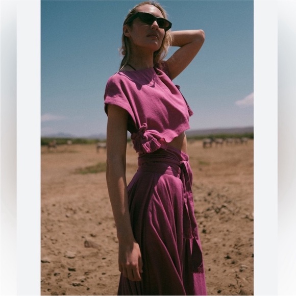 FREE PEOPLE sundown set // fuschia color // size xsmall - Picture 2 of 5